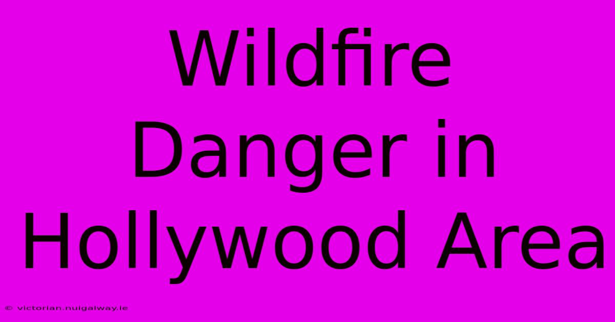 Wildfire Danger In Hollywood Area