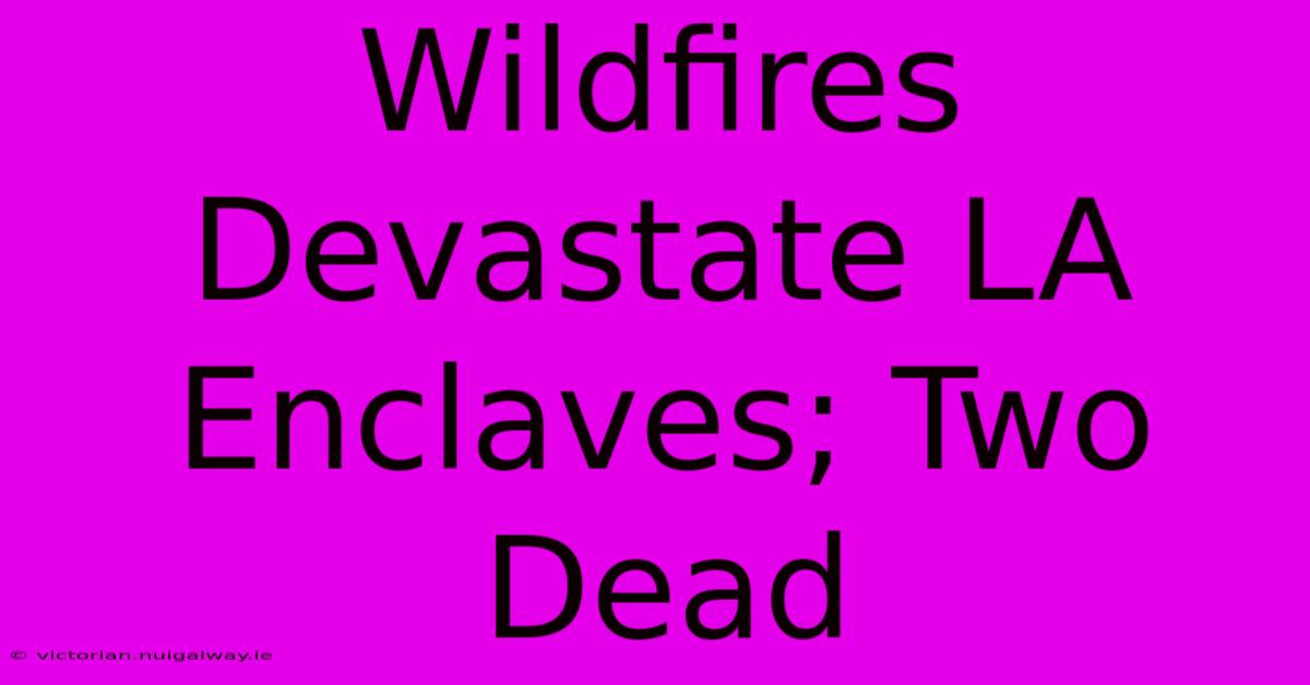 Wildfires Devastate LA Enclaves; Two Dead