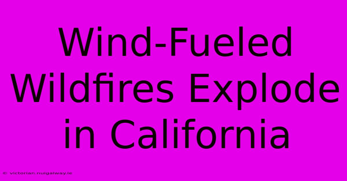 Wind-Fueled Wildfires Explode In California