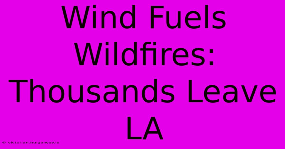 Wind Fuels Wildfires: Thousands Leave LA