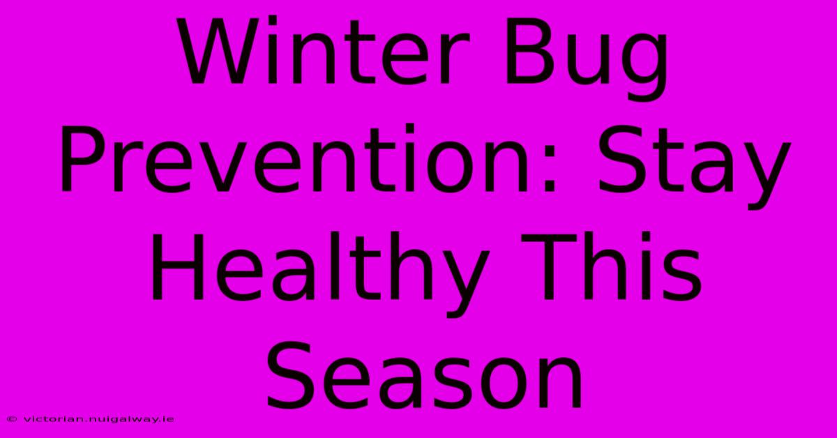 Winter Bug Prevention: Stay Healthy This Season 