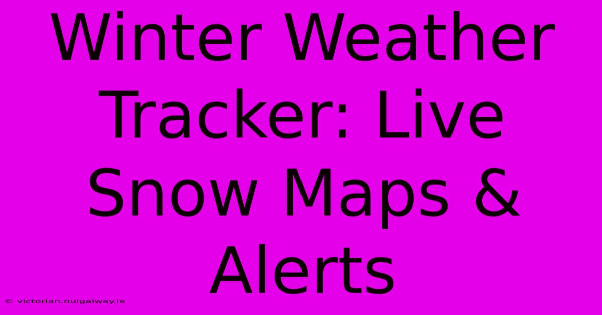 Winter Weather Tracker: Live Snow Maps & Alerts