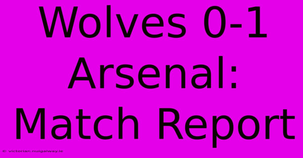 Wolves 0-1 Arsenal: Match Report