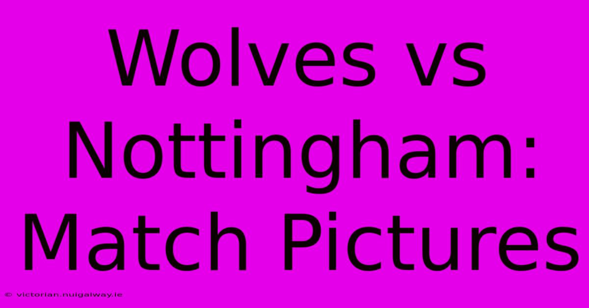 Wolves Vs Nottingham: Match Pictures