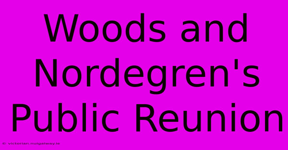 Woods And Nordegren's Public Reunion