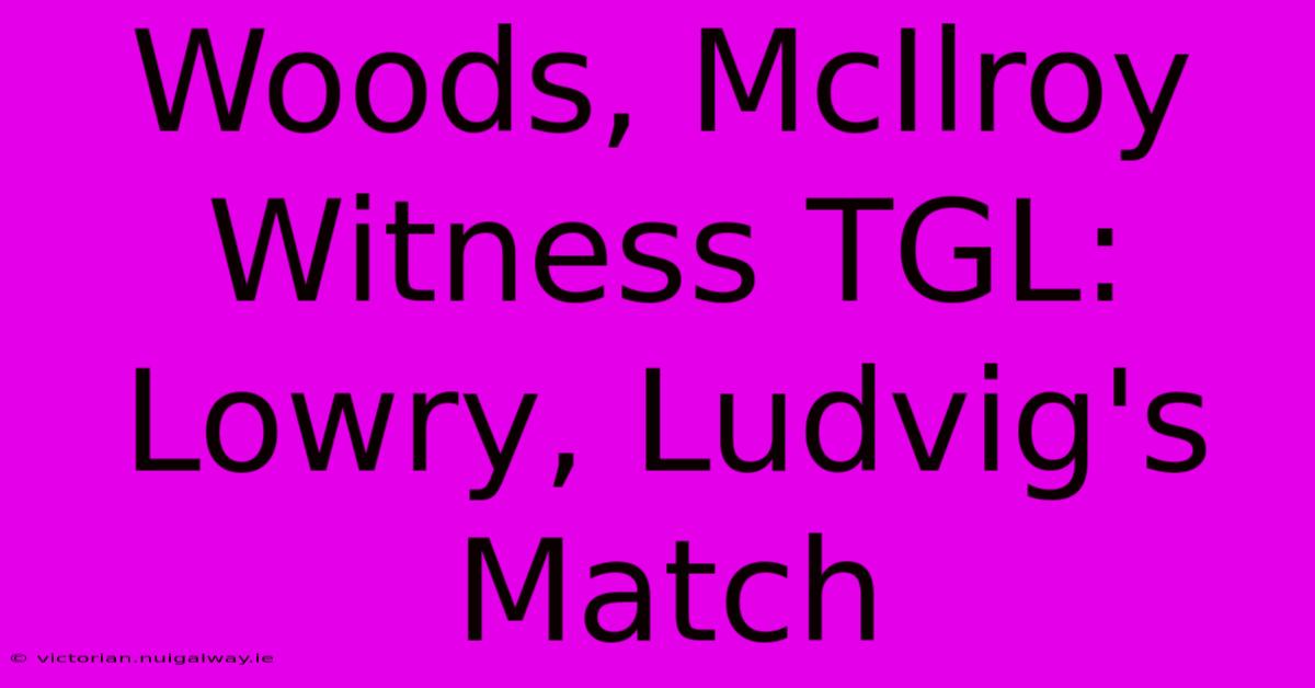 Woods, McIlroy Witness TGL: Lowry, Ludvig's Match