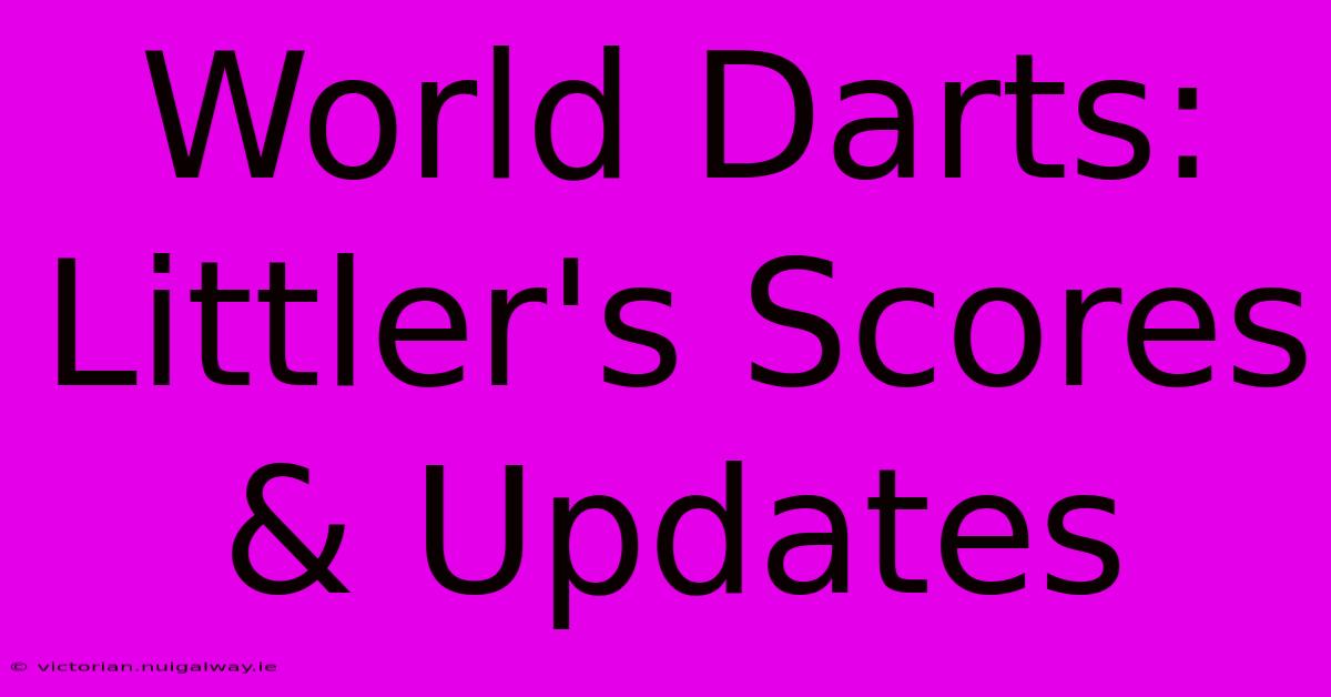 World Darts: Littler's Scores & Updates