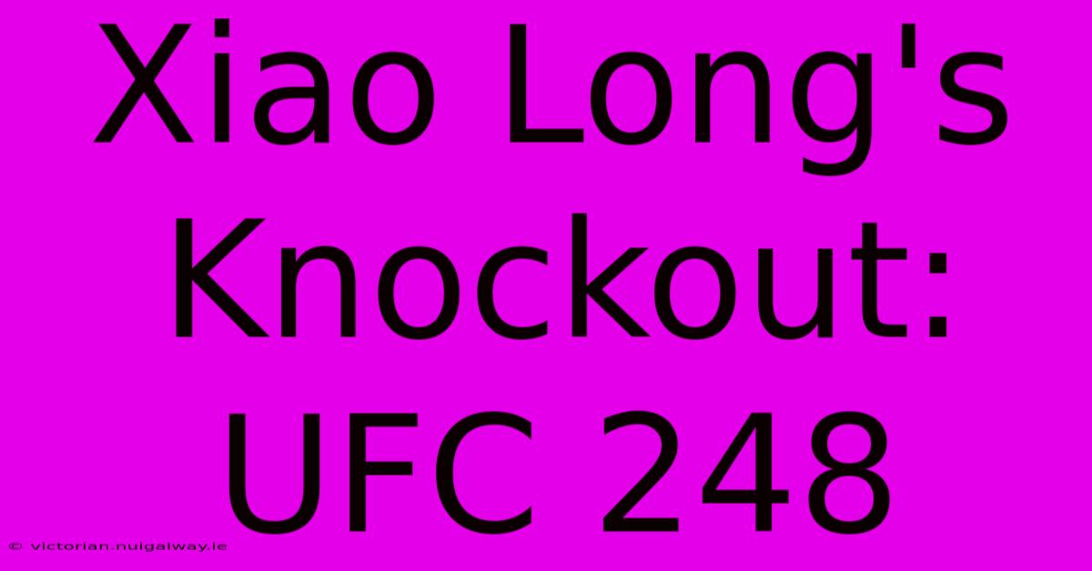 Xiao Long's Knockout: UFC 248