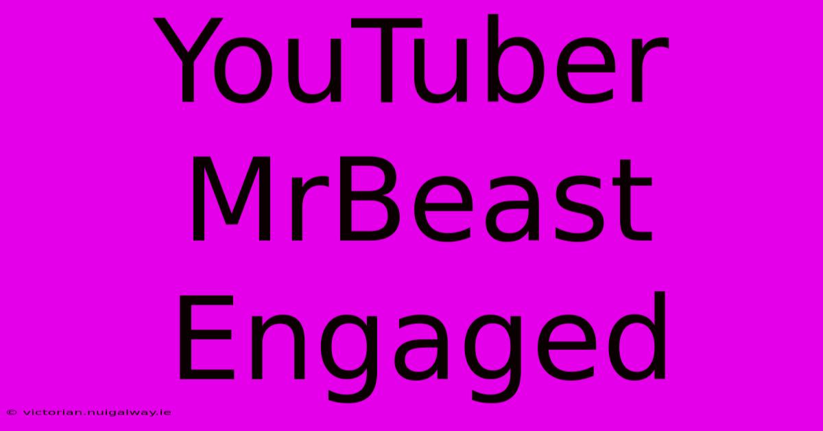 YouTuber MrBeast Engaged