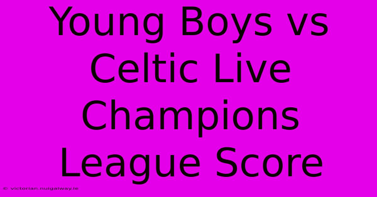 Young Boys Vs Celtic Live Champions League Score