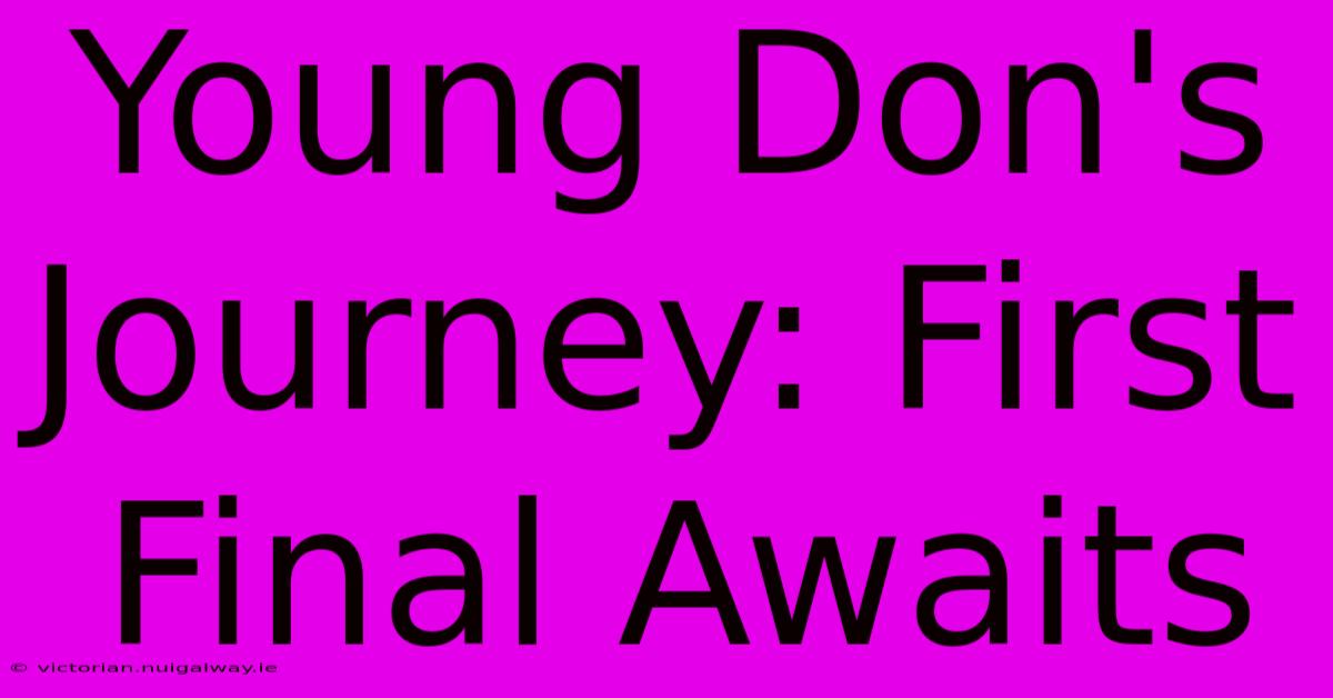 Young Don's Journey: First Final Awaits