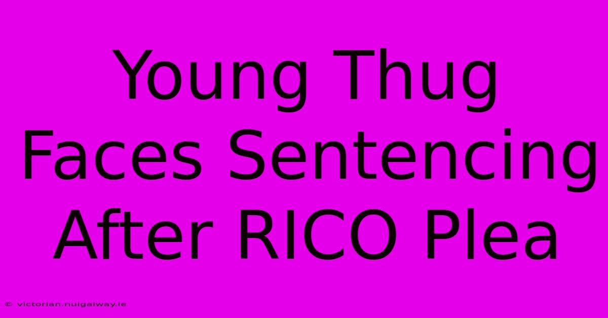 Young Thug Faces Sentencing After RICO Plea