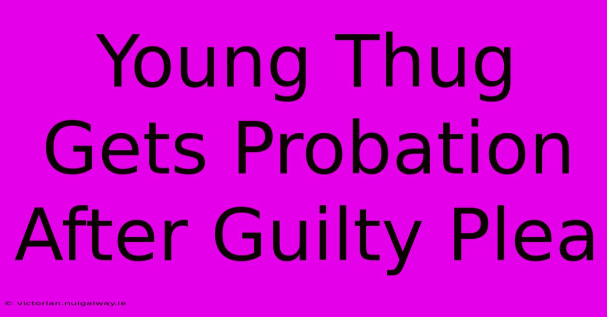 Young Thug Gets Probation After Guilty Plea 