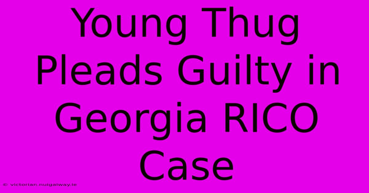 Young Thug Pleads Guilty In Georgia RICO Case