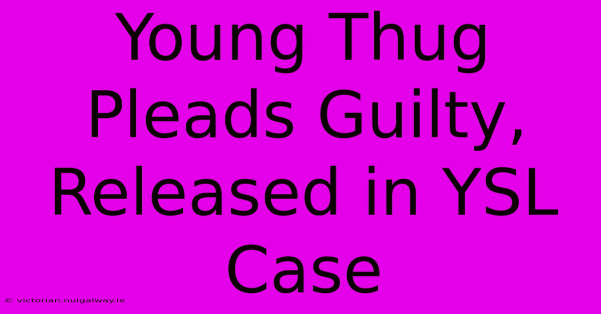 Young Thug Pleads Guilty, Released In YSL Case