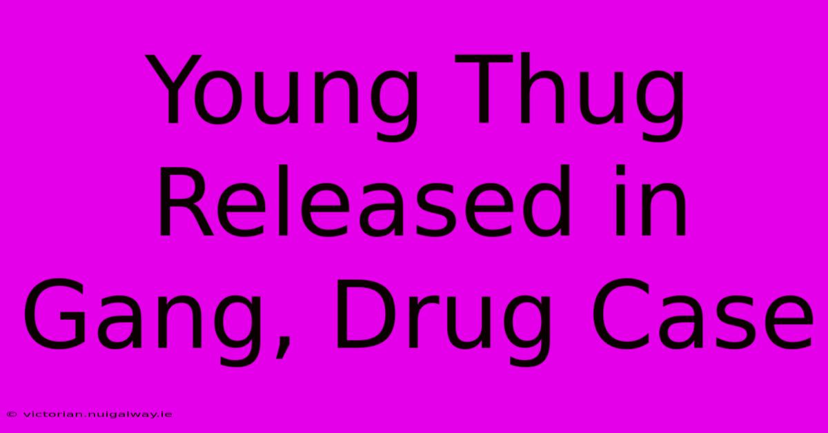 Young Thug Released In Gang, Drug Case