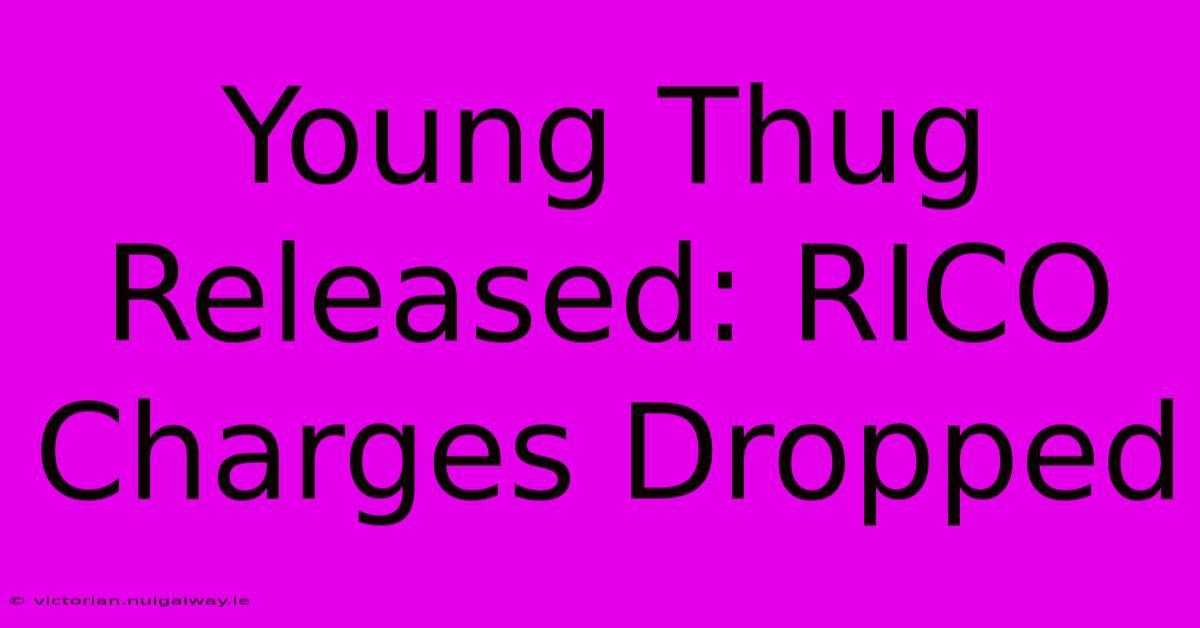 Young Thug Released: RICO Charges Dropped