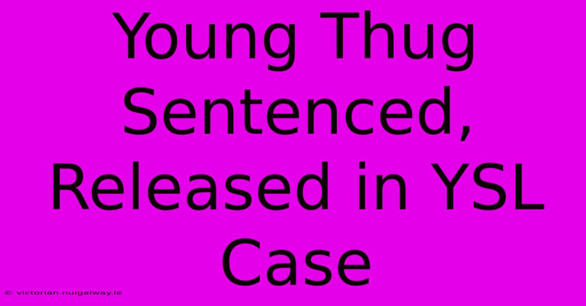 Young Thug Sentenced, Released In YSL Case