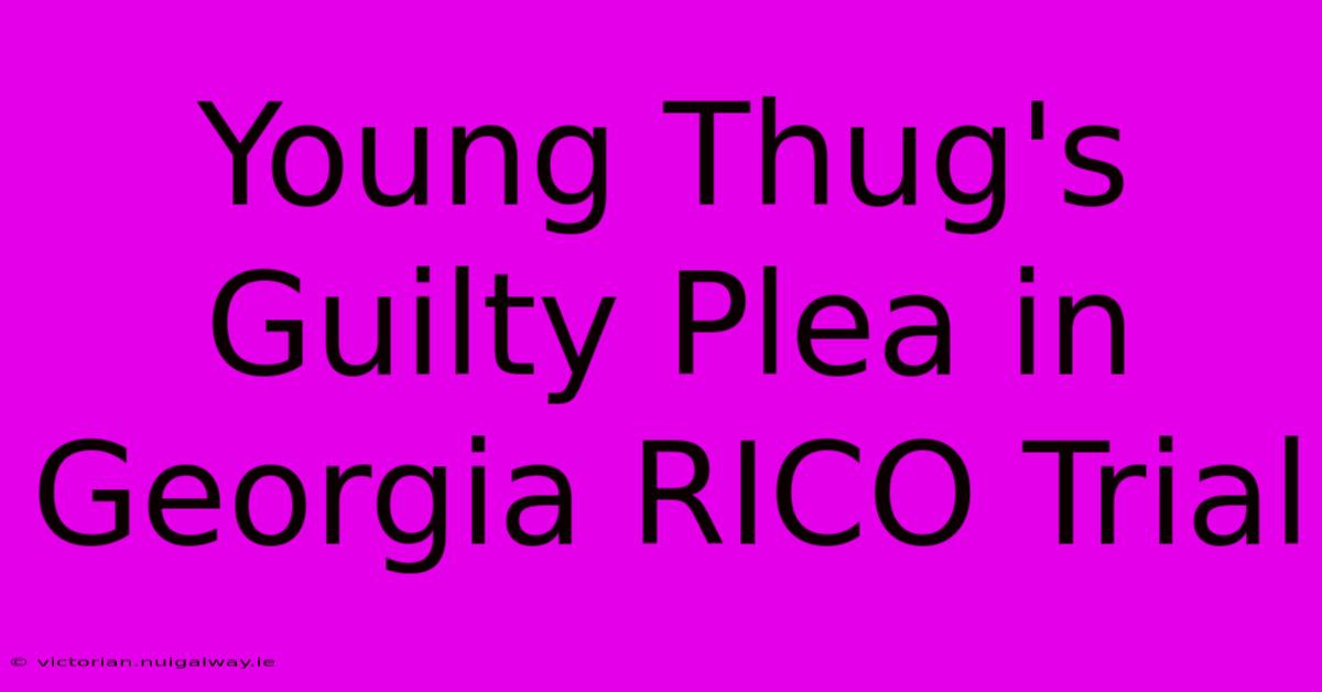 Young Thug's Guilty Plea In Georgia RICO Trial