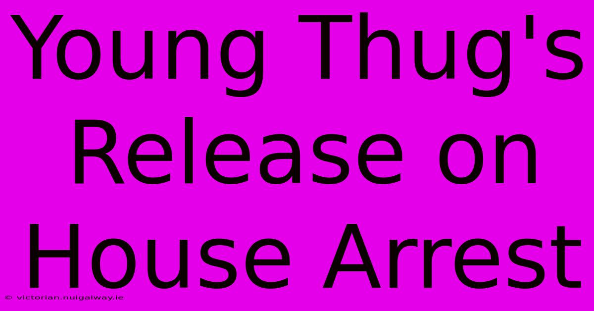 Young Thug's Release On House Arrest 