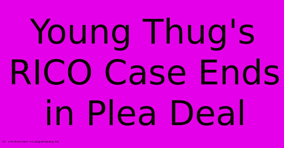 Young Thug's RICO Case Ends In Plea Deal