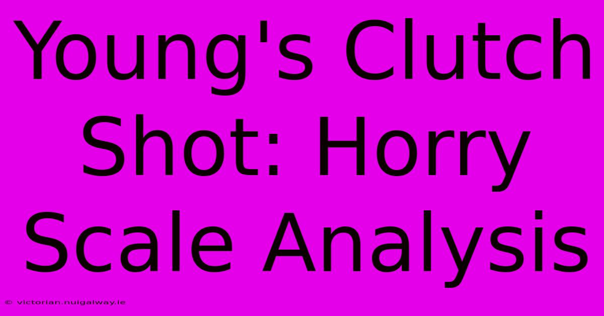 Young's Clutch Shot: Horry Scale Analysis