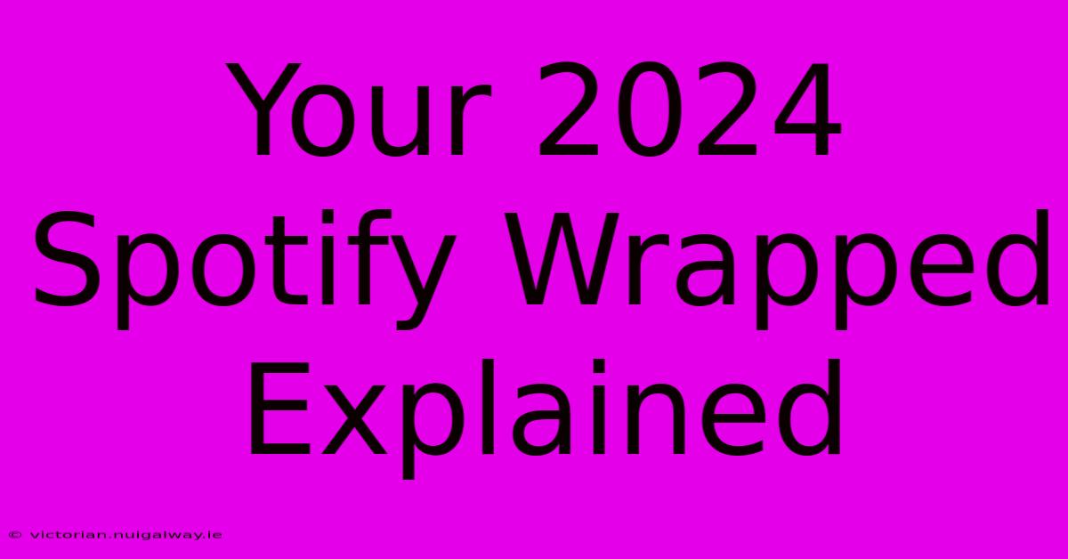 Your 2024 Spotify Wrapped Explained