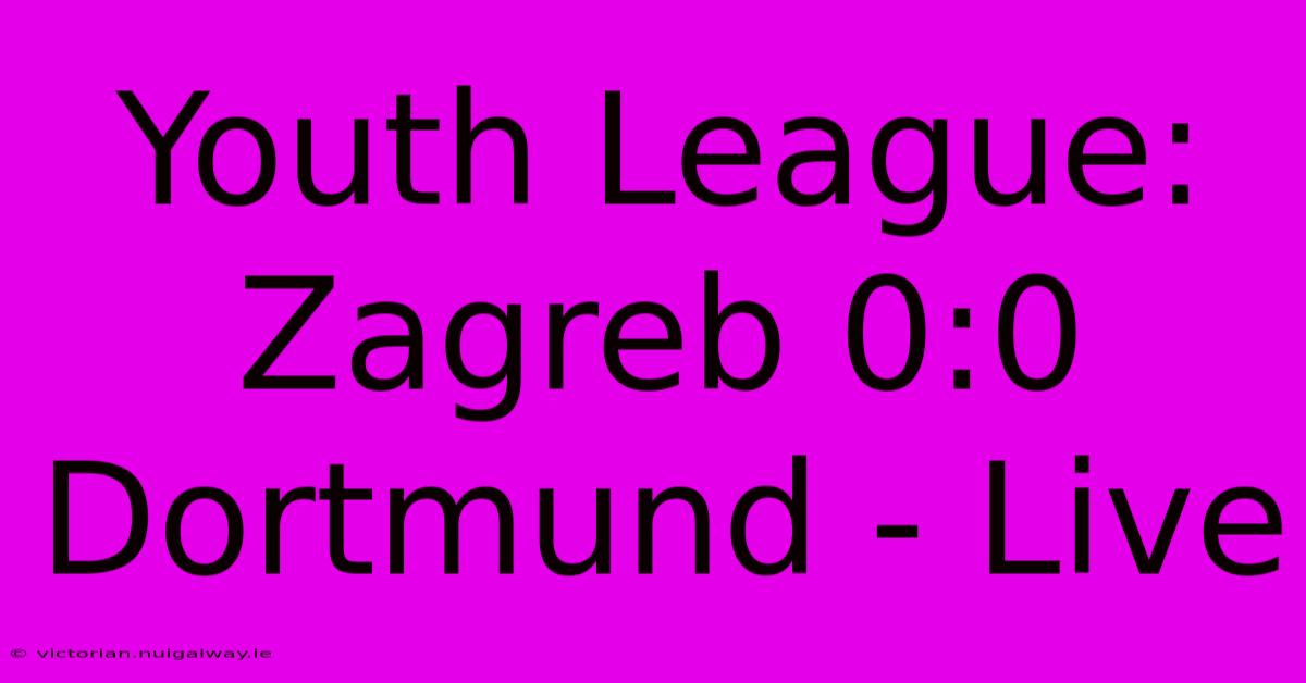 Youth League: Zagreb 0:0 Dortmund - Live