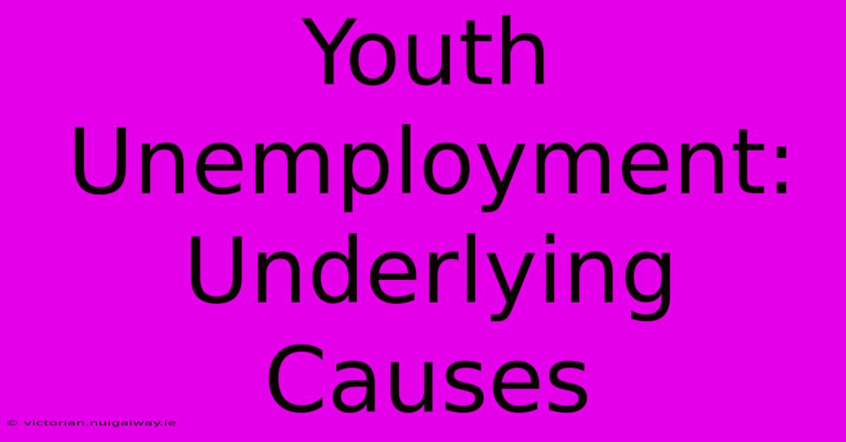 Youth Unemployment: Underlying Causes