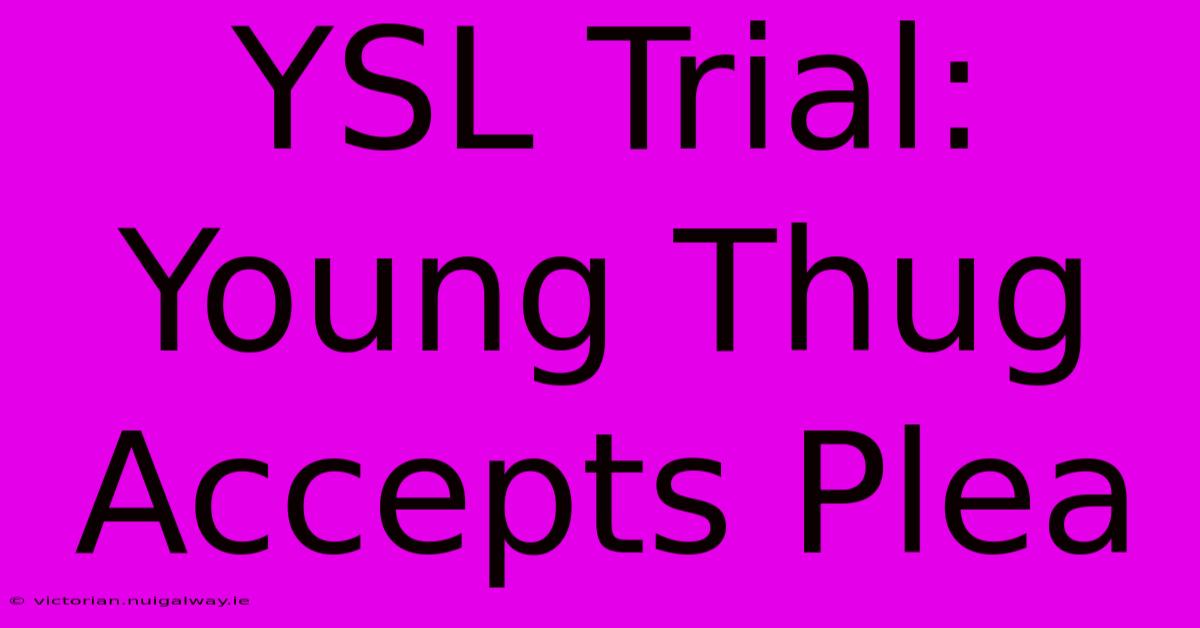 YSL Trial: Young Thug Accepts Plea