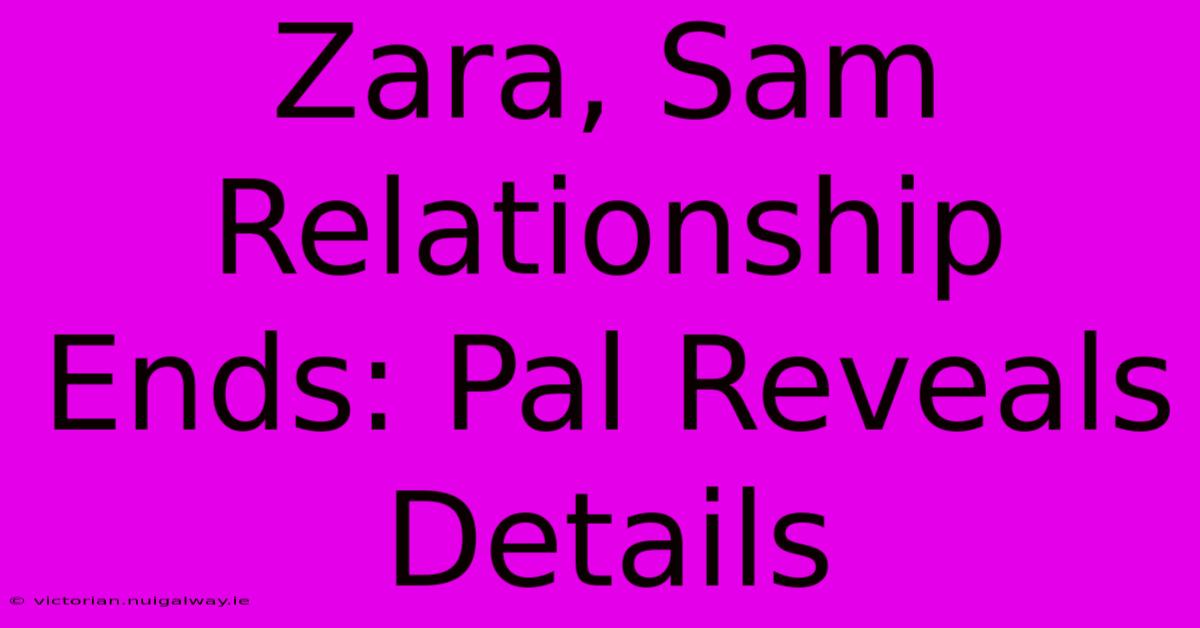 Zara, Sam Relationship Ends: Pal Reveals Details