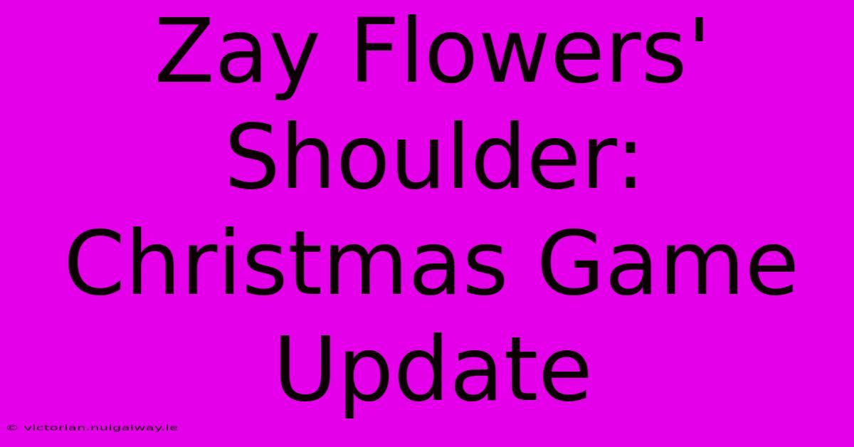 Zay Flowers' Shoulder: Christmas Game Update