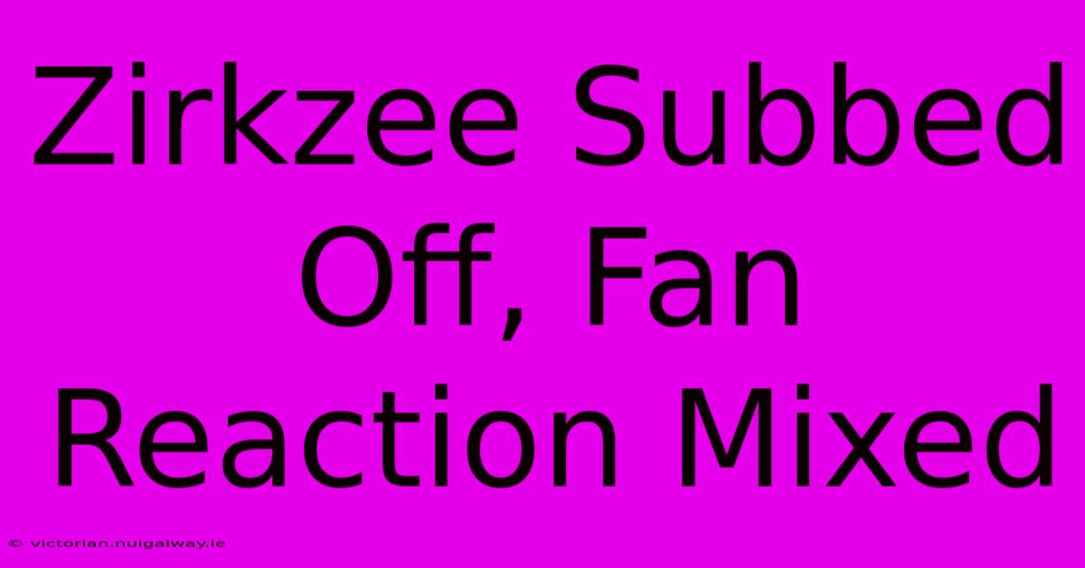 Zirkzee Subbed Off, Fan Reaction Mixed