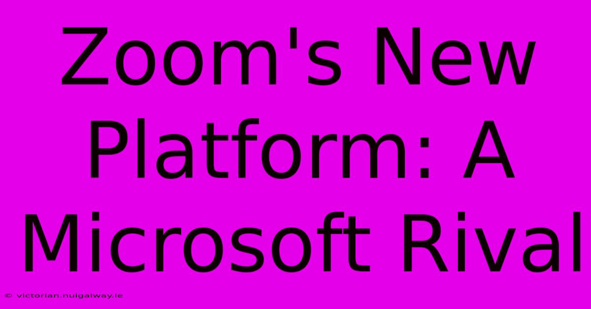 Zoom's New Platform: A Microsoft Rival